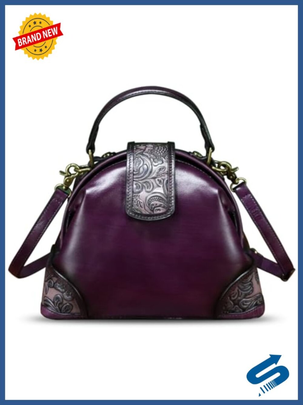 Genuine Leather Satchel Crossbody Shoulder Bag Doctor Handbag